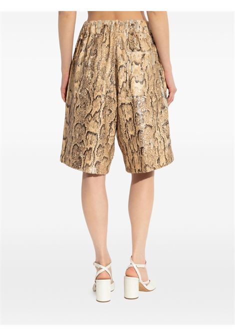Beige snakeskin-print shorts Dries van noten - women DRIES VAN NOTEN | 2510109421483103